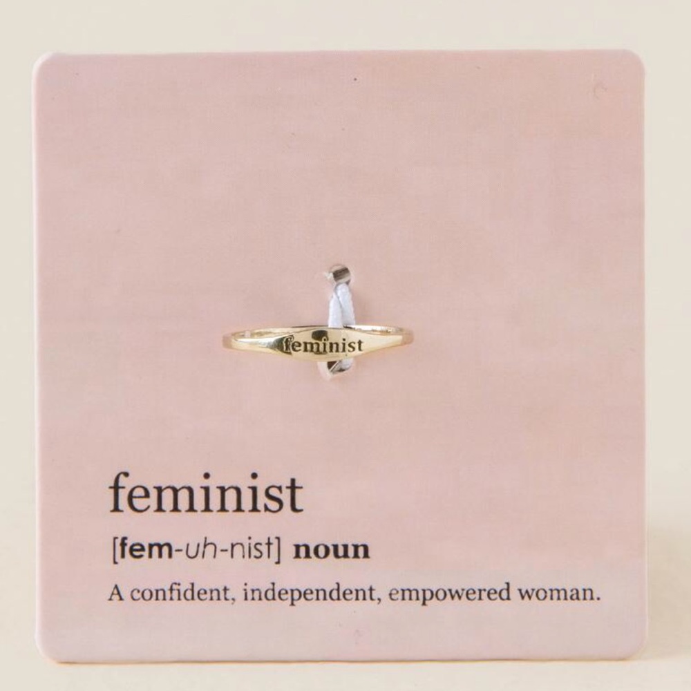 Feminist Ring in Gold